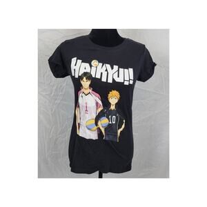 Crunchyroll Haikyuu Black Short Sleeve Tee Women's Small